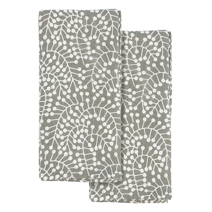 Набор муслиновых полотенец Tkano Scandinavian Touch Спелая смородина 2 шт серый