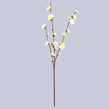 Ветка вишни декоративная 62 см Азалия белый 