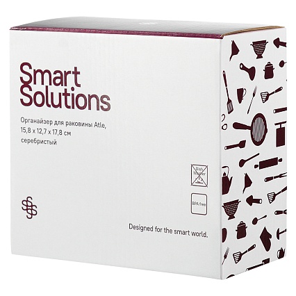 Органайзер с диспенсером для мыла Smart Solutions Atle серебристый