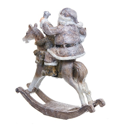 Статуэтка 21 см Royal Collection Санта-Клаус на лошадке-качалке