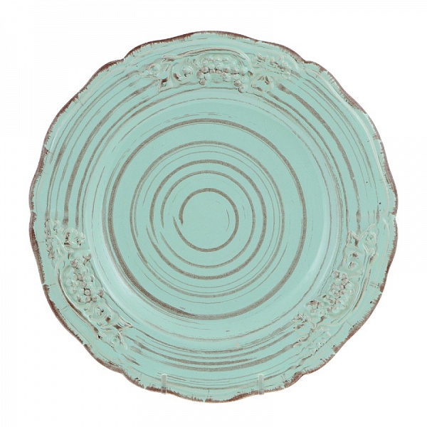 Тарелка 22 см Royal Stoneware Барокко светло зелёно-коричневый
