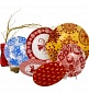 Тарелка декоративная 20 см Ёлочка Nina Glass Новый год красный