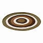 Ковёр из хлопка 120 см Tkano Ethnic target коричневый