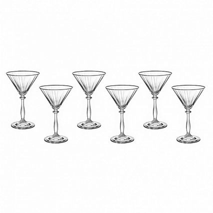 Набор бокалов для мартини 285 мл Bohemia Crystal Анжела 6 шт