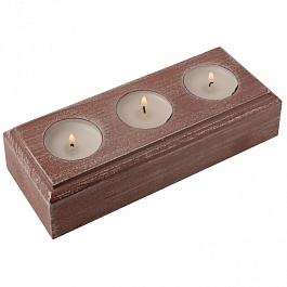 Подсвечник деревянный на 3 свечи Gift-and-Home сосна