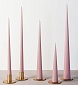 Набор свечей конических 35 см Азалия 2 шт розовый