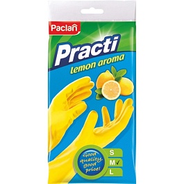 Перчатки с запахом лимона Paclan Practi Lemon Aroma M