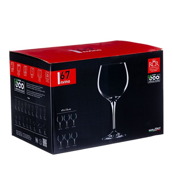 Набор бокалов для красного вина 670 мл RCR Invino 6 шт
