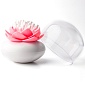 Контейнер для хранения ватных палочек Qualy Lotus белый-розовый