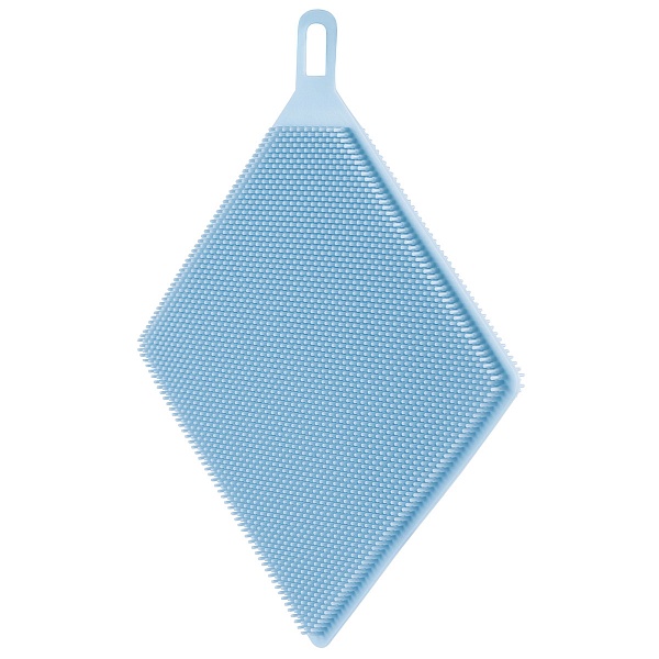 Губка для мытья посуды силиконовая Gipfel Clean Series голубой квадрат