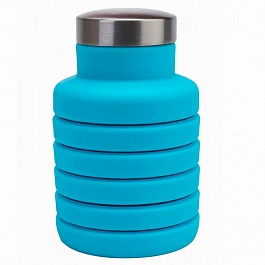 Бутылка для воды складная с крышкой 500 мл Bradex голубой