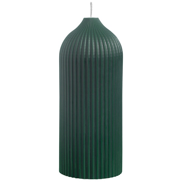 Свеча декоративная 16,5 см Tkano Edge тёмно-зелёный