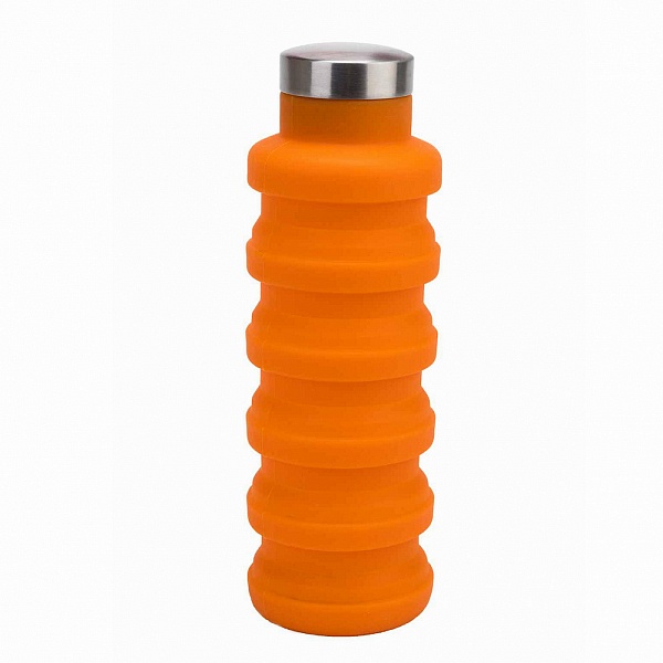 Бутылка для воды складная с крышкой 500 мл Bradex оранжевый
