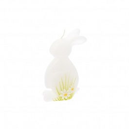 Свеча 11 см Adpal Пасхальный заяц белый