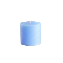 Свеча декоративная парафиновая 7,5 x 7,5 см Melt голубой