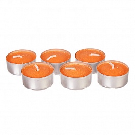 Набор плавающих свечей 17 х 4 см Adpal Персик 6 шт