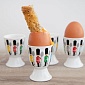Набор фарфоровых подставок для яиц Kitchen Craft 4 шт