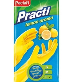 Перчатки с запахом лимона Paclan Practi Lemon Aroma L