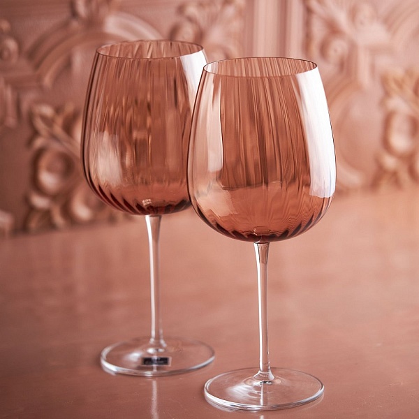 Набор бокалов для красного вина 750 мл Le Stelle Opium Colour marrone 2 шт