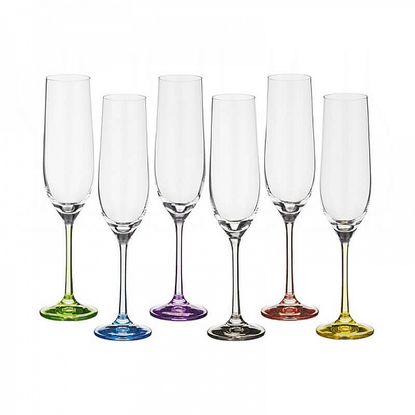 Набор бокалов для шампанского 240 мл Rona Spirit Арлекино 6 шт 