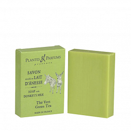 Мыло с ослиным молочком 100 г Plantes et Parfums Зелёный чай