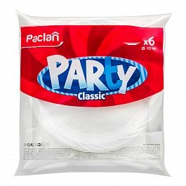 Тарелка пластиковая 23 см Party Classic 6 шт