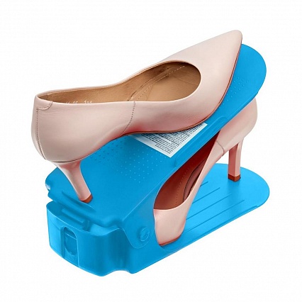 Подставка для обуви с регулируемой высотой Bradex голубой