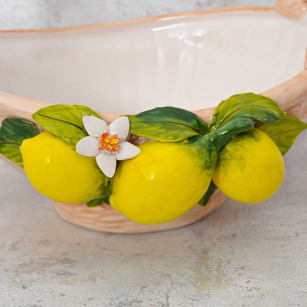 Корзина овальная 27 см Orgia Лимоны