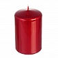 Свеча классическая 9 см Adpal металлик красный