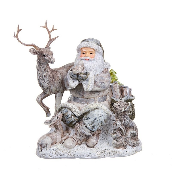 Статуэтка 19 см Royal Collection Санта-Клаус с оленем