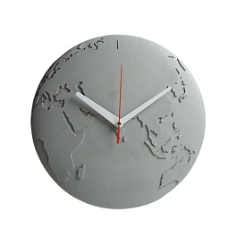 Часы настенные Qualy World Wide Waste серый