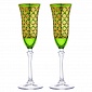 Набор бокалов для шампанского 150 мл Le Stelle Gemma Brandot 2 шт зелёный