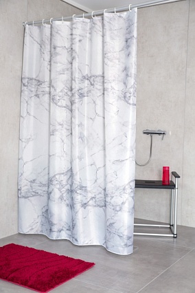 Штора для ванной комнаты 180 x 200 см Ridder Toscana серый