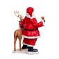 Статуэтка 20 см Royal Collection Санта-Клаус с оленем красный