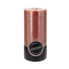 Свеча цилиндр с перламутровым эффектом Bougies la Francaise красная 