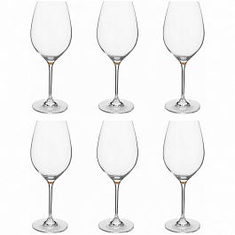Набор бокалов для вина 470 мл Rona Celebration золотая капля на дне 6 шт