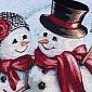 Подушка декоративная 45 х 45 см Le Gobelin Влюблённые снеговики