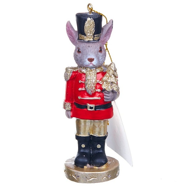 Игрушка ёлочная Royal Collection Кролики-Щелкунчики красный в ассортименте