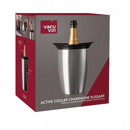 Ведёрко охладительное для шампанского Vacu Vin Elegant металлик