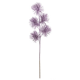 Декоративная ветка с глиттером 66 см Азалия фиолетовый