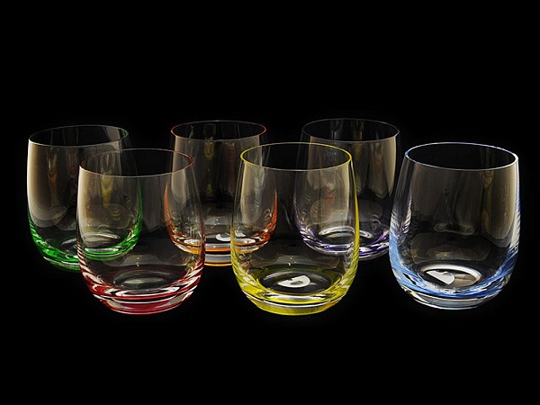 Набор стаканов для виски 460 мл Rona разноцветное дно 6 шт