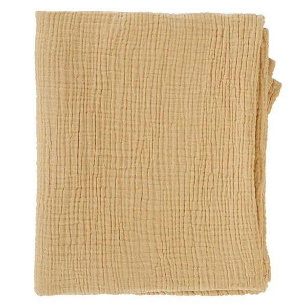 Одеяло из жатого хлопка 90 х 120 см Tkano Essential горчичный