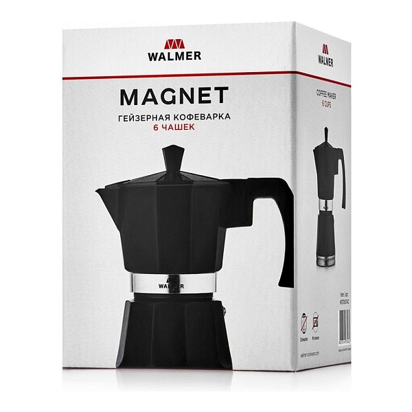 Кофеварка гейзерная 300 мл Walmer Magnet 6 чашек