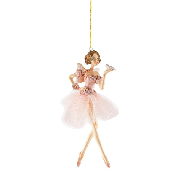 Украшение подвесное 15,5 см Азалия Балерина розовый
