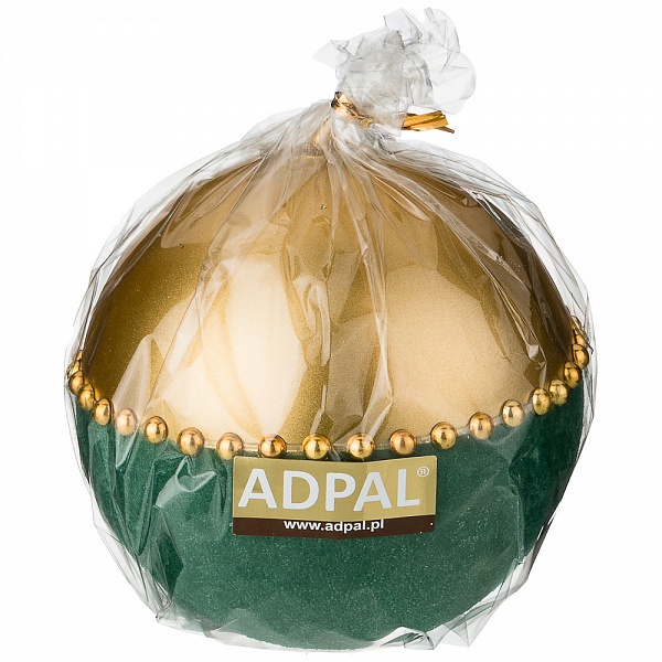Свеча 10 см Adpal Goldie зелёный