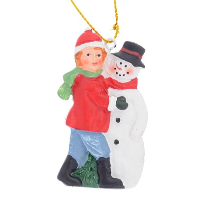 Фигурка подвесная Repast Мальчик со снеговиком 