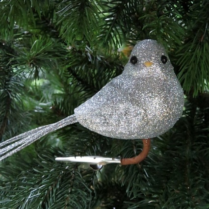 Птица на клипсе 28 см House of Seasons серебро