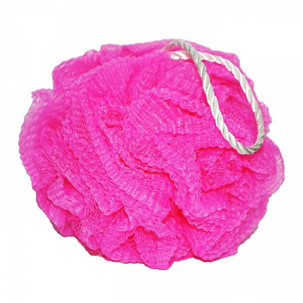 Мочалка для душа шар Beauty Format розовая