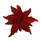 Цветок на клипсе 35 см House of Seasons Пуансеттия красный