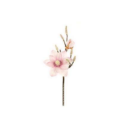 Искусственный цветок 43 см Азалия Магнолия розовый